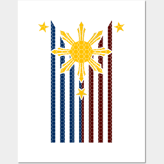 Philippines American Flag Wall Art by Nostalgink